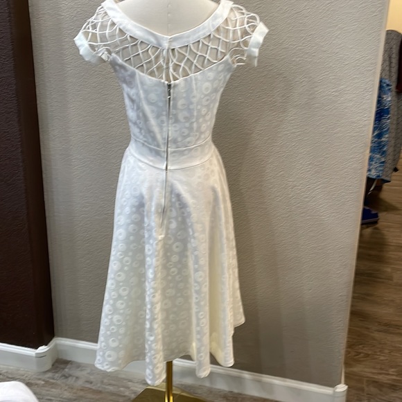 Tatyana White Iridescent Dot Alika Swing Dress - Picture 2 of 9